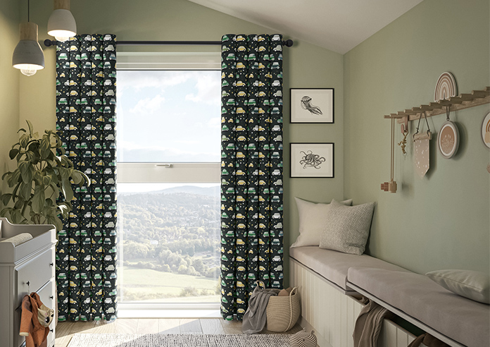 Roadtrip, Forest Green - Made to Measure Curtains - Image 3